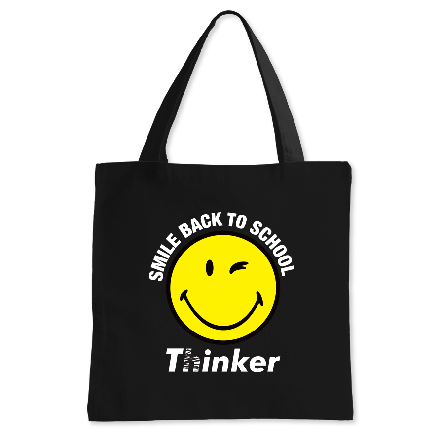 Smile Back To School Totebag Black